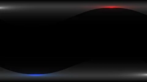 Abstract black background with dark curves lens flare horizontal light stre.. Illustrazione stock