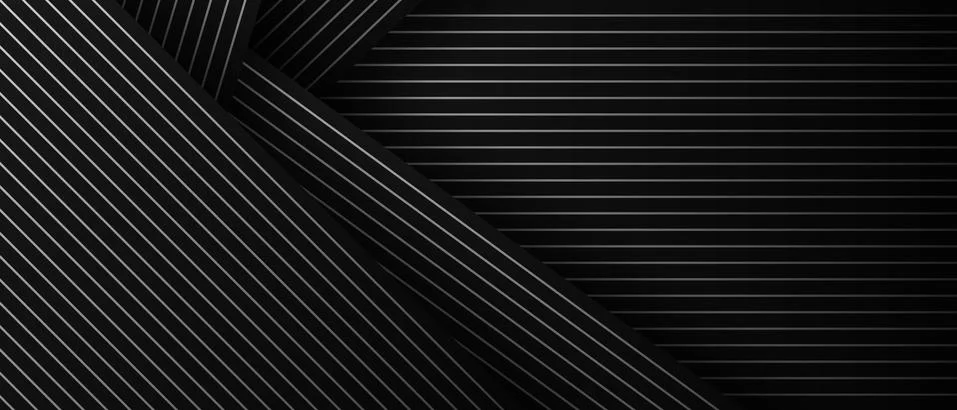 Abstract black background with diagonal lines. Modern dark abstract vector  Illustrazione stock