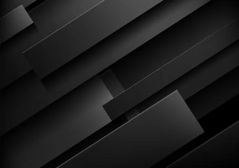 Abstract black background with diagonal rectangles, modern dark texture, mi.. Stock Illustration