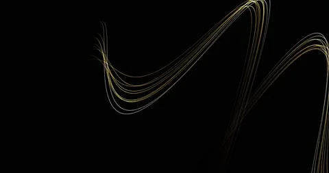 Abstract black background with dynamic beige, brown 3d lines. template for Stock Footage 162782460
