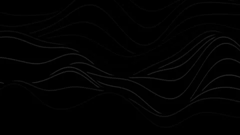 Abstract Black Background with Elegant Wavy Lines and Digital Audio Waveforms Stock Footage 343924298