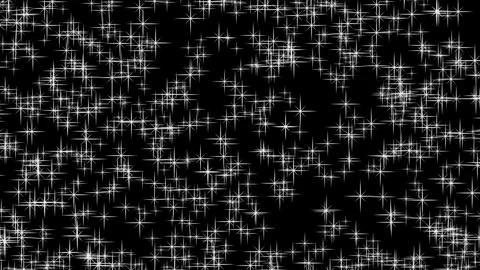 Abstract black background filled with sparkling silver starbursts 库存插图
