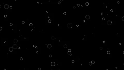 Abstract Black Background with Floating Bubbles Vídeo Stock 320448759