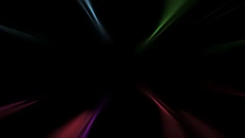Abstract, on a black background flying multicolored stripes towards the center,  Stock Footage 251672974