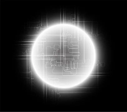 Abstract black background global communications concept Stock Illustration