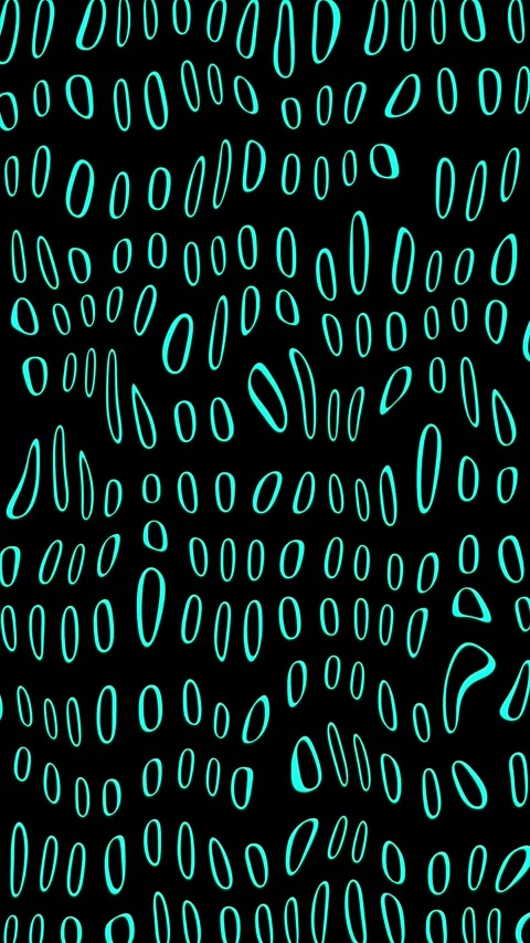 Abstract black background with glowing blue zero symbols in a wavy pattern,.. Stock-Footage 345968635