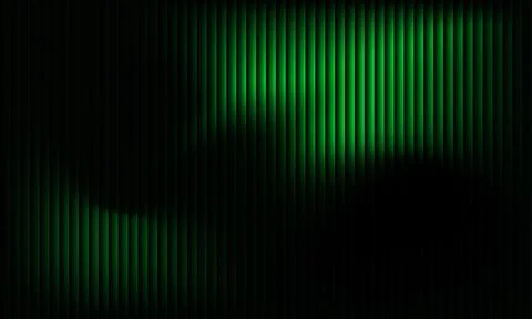 Abstract black background with glowing green vertical stripes and wavy ligh.. 스톡 일러스트