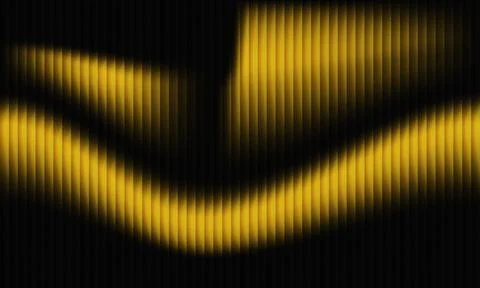 Abstract black background with glowing yellow vertical stripes and wavy lig.. Stock-Illustration