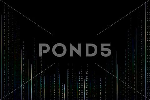 Abstract black background with gradient dashed lines and stripes with ...