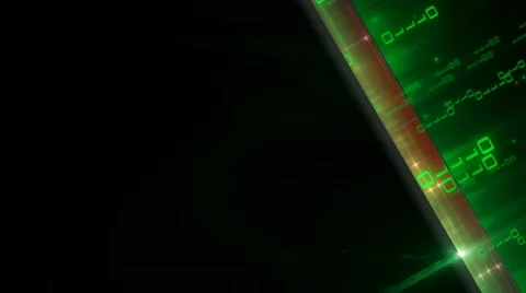Abstract black background with green digital numbers, binary code Stock Footage 41203464