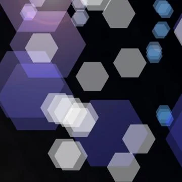 Abstract black background with hexagons Stock Illustration