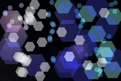 Abstract black background with hexagons Stock Illustration