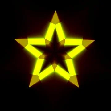 Abstract Black Background with Light Star Shape. Dark Digital Backdrop. Stock Illustration