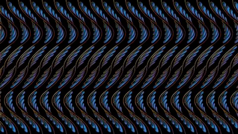 Abstract black background with multicolor patterns for the design of textiles Stock Illustration