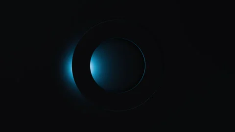 Abstract black background with neon moving glowing light. Stock Footage 323809406