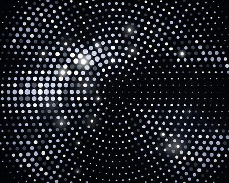 Abstract black background retro silver glitter Stock Illustration