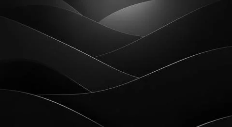 Abstract black background with smooth curves and glowing lines for modern d.. Stock Illustration