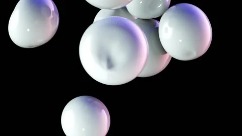 Abstract black background with soft balls. 3D animation. Stock Footage 230764804