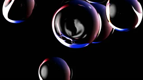 Abstract black background with soft balls. 3D animation. Stock Footage 230765044