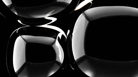 Abstract black background with soft balls. 3D animation. Stock Footage 231244062