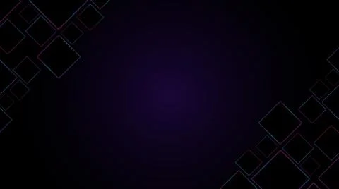 Abstract black background with square purple and blue frame luxury futuristic Stock Illustration