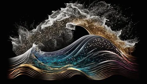 Abstract black background. UI UX Design. Creative your project Stock Illustration