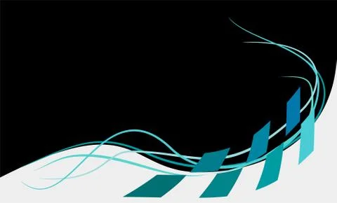 Abstract on black background in vector illustration Stock Illustration