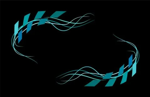 Abstract on black background in vector illustration Stock Illustration