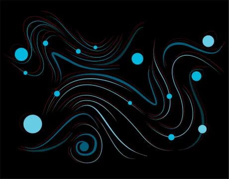 Abstract on Black background in vector illustration Stock Illustration