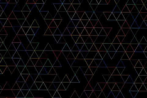 Abstract black background with white geometric lines and shapes Stock Illustration