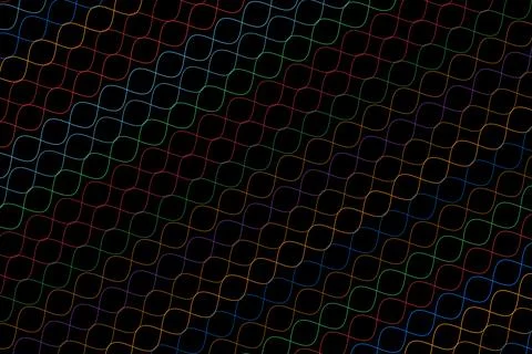 Abstract black background with white geometric lines pattern Stock Illustration