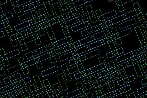Abstract black background with white geometric lines pattern Stock Illustration