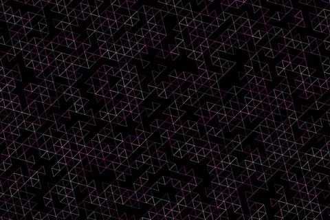 Abstract black background with white geometric lines pattern Stock Illustration