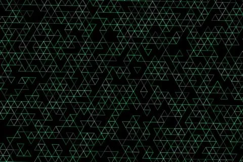 Abstract black background with white geometric triangle lines Stock Illustration