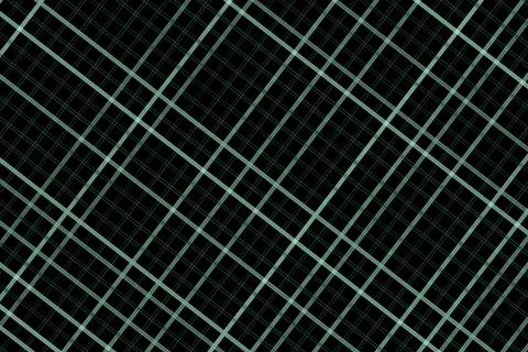 Abstract black background with white glowing grid lines Stock Illustration