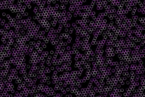 Abstract black background with white hexagon pattern Stock Illustration