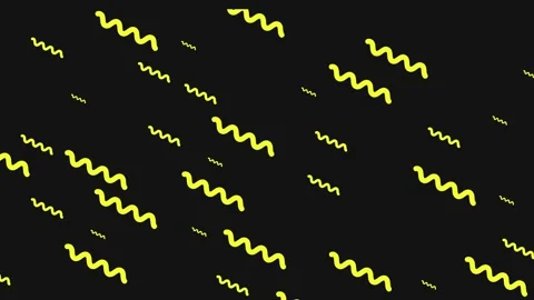Abstract Black Background with Yellow Curved Lines Pattern Design Art Stock-Footage 341926022