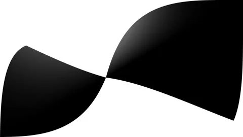 Abstract black banner gracefully waving motion with white corner curl dynam.. 動画素材 335023140