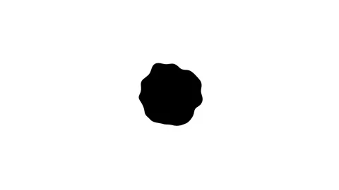 Abstract black blob shape on white background Stock Footage 306460121