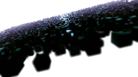 Abstract Black Blocks Are Moving Stock Footage 201738147