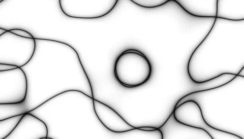 Abstract black blur thin linear abstract curved wavy wide pattern for backg.. Stock Illustration