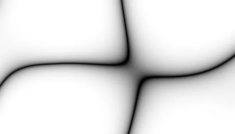 Abstract black blur thin linear abstract curved wavy wide pattern for background Stock Photos