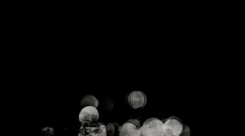Abstract black bokeh overlay texture, simple background  Stock Photos