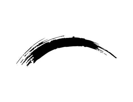 Abstract Black Brush Stroke on a White Background. Illustrazione stock
