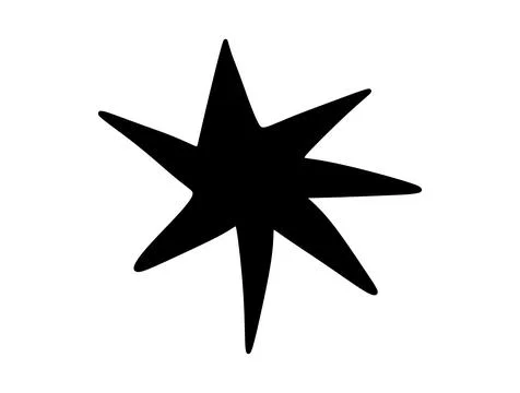 Abstract black burst vector shape representing a dynamic sparkle, glow, or .. Иллюстрация