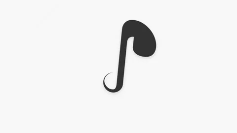 Abstract Black Calligraphic Shape Isolated on White Background Stock Footage 342321094