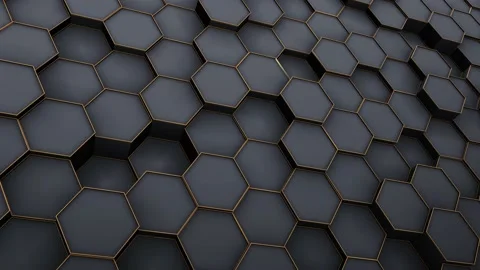 Abstract black Cells Background 3 Loop Stock Footage 145371158