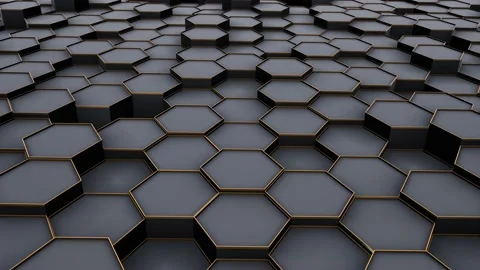 Abstract black Cells Background 4 Loop Stock Footage 145393307