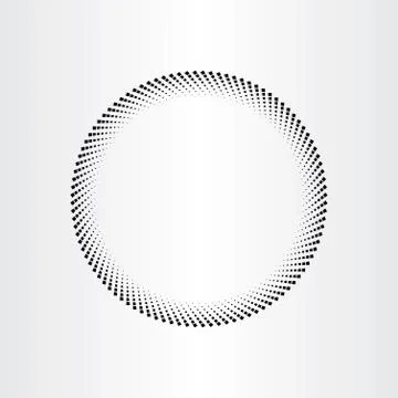 Abstract black circle background with halftones Illustrazione stock