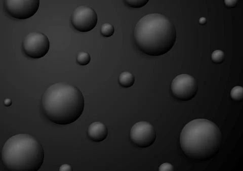 Abstract black circle balls background Stock Illustration